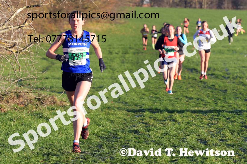 Womens under-17s and under-20s, 2022 North Eastern Cross Country Champs., Temple Park, South Shields.  Photo: David T. Hewitson/Sports for All Pics